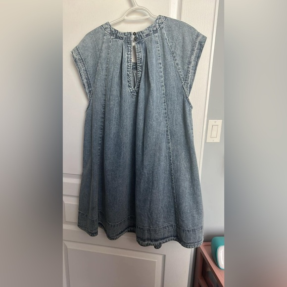 NWT Free People Light Blue Denim Dress - Picture 9 of 10